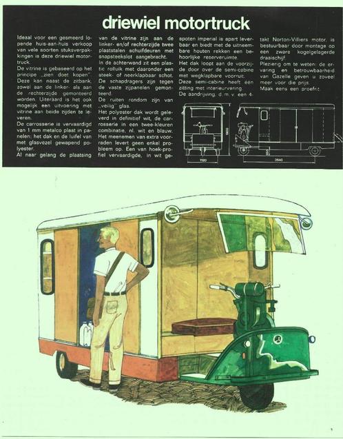 Gazelle driewiel motortruck 3 MT 750 F12 folder (A3533), Motoren, Handleidingen en Instructieboekjes, Overige merken, Verzenden