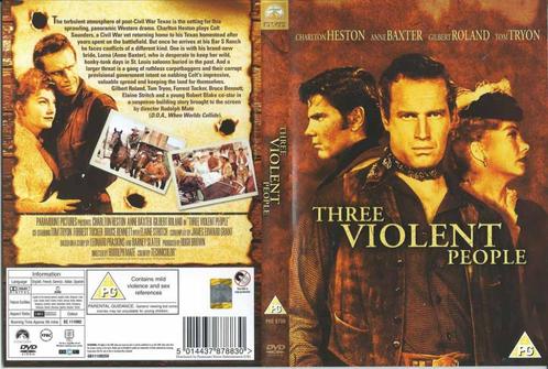Three Violent People 1956 DVD met Charlton Heston, Anne Baxt, Cd's en Dvd's, Dvd's | Klassiekers, Zo goed als nieuw, Drama, 1980 tot heden