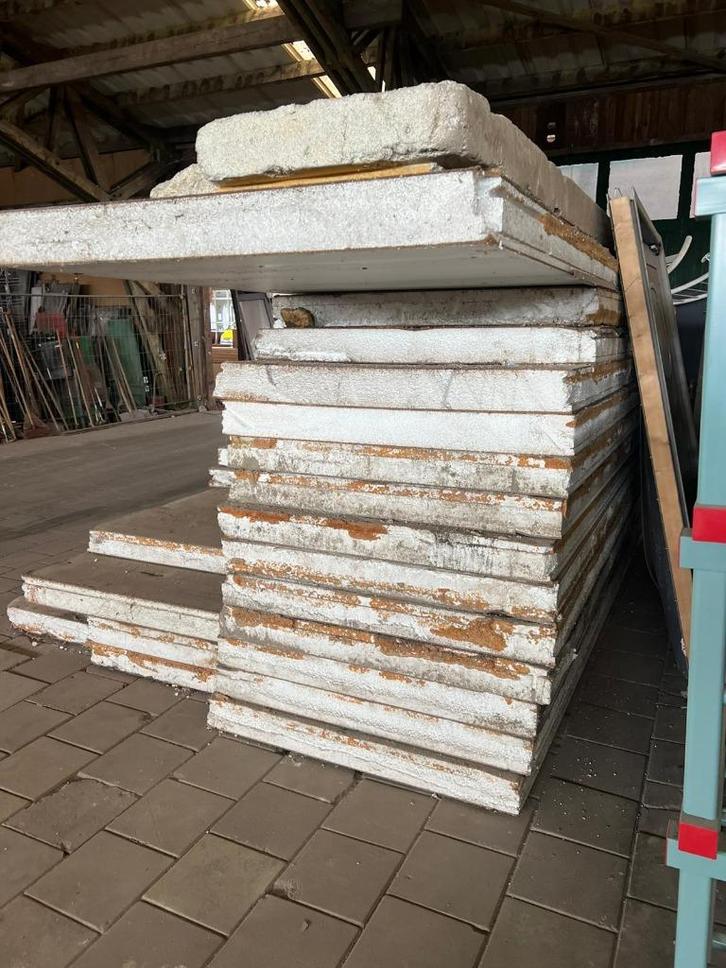 Party gebruikte opstalan dakplaten totaal 135m2. (t.e.a.b), Doe-het-zelf en Verbouw, Isolatie en Afdichting, Gebruikt, Vloerisolatie