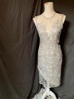 Cocktailjurk galajurk avondjurk grijs, Kleding | Dames, Gelegenheidskleding, Maat 38/40 (M), Galajurk, Ophalen of Verzenden, Grijs