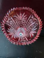 Boheemse Robijnrode overlay geslepen kristallen vaas, Antiek en Kunst, Antiek | Vazen, Ophalen of Verzenden