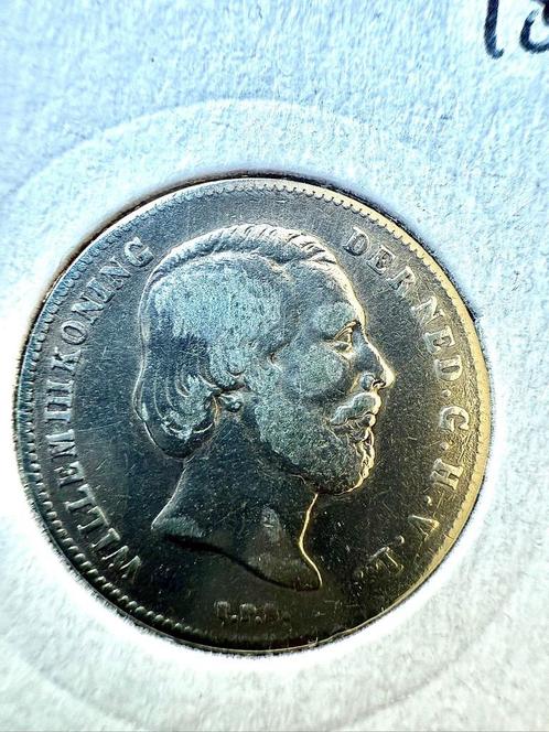 1864 halve gulden / 0.5 gulden, Postzegels en Munten, Munten | Nederland, ½ gulden, Koning Willem III, Ophalen of Verzenden