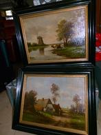 ZOLDEROPRUIMING !!  4 olieverf schilderijen, Ophalen of Verzenden