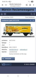 Gezocht Marklin H0 4415-818 Leerdammer wagon ( geel ), Hobby en Vrije tijd, Modeltreinen | H0, Ophalen of Verzenden, Wisselstroom