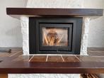 Houthaard inzethaard, zwart, Contura i7 met deur, Huis en Inrichting, Haarden, Ophalen, Zo goed als nieuw, Inbouwhaard, Houthaard