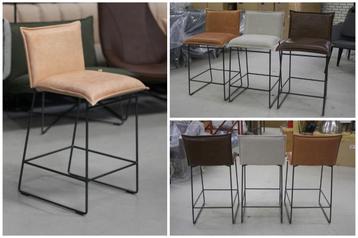 4 x luxe barkruk barstoel AMY Jess design metaal & leer beschikbaar voor biedingen