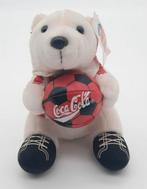 Coca Cola knuffel beertje + "leren" voetbal en shirtje 1998, Ophalen of Verzenden, Zo goed als nieuw, Overige typen