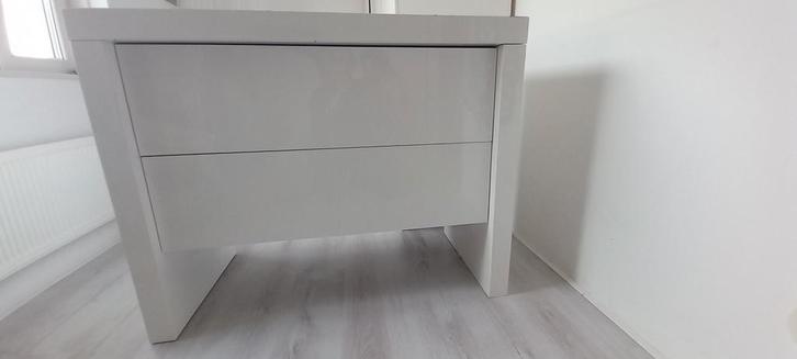 Witte ladekast met 2 laden, Huis en Inrichting, Kasten | Ladekasten, Gebruikt, Minder dan 100 cm, Minder dan 50 cm, 25 tot 50 cm