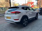 Hyundai TUCSON 1.6 T-GDi i-Motion 4WD Aut Leer Navi Pano Cam, Auto's, Hyundai, Gebruikt, 4 cilinders, Wit, Leder