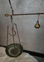 Antieke koperen weegschaal, unster. Mooie ijzeren haken ., Ophalen of Verzenden