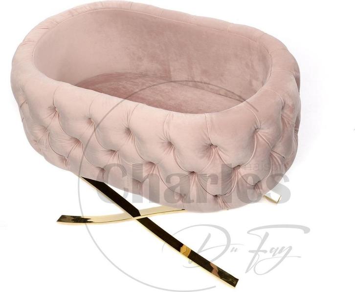 Luxe Baby Wieg - Velvet Roze OP=OP, Kinderen en Baby's, Babywiegjes en Ledikanten, Nieuw, Wieg, Ophalen