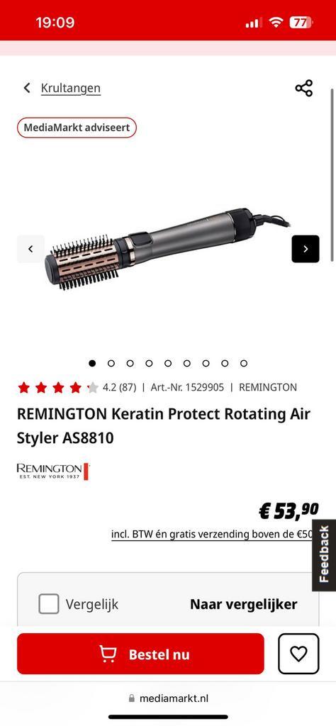 Remington Keratin Protect Rotating Air Styler AS8810, Sieraden, Tassen en Uiterlijk, Uiterlijk | Haarverzorging, Zo goed als nieuw