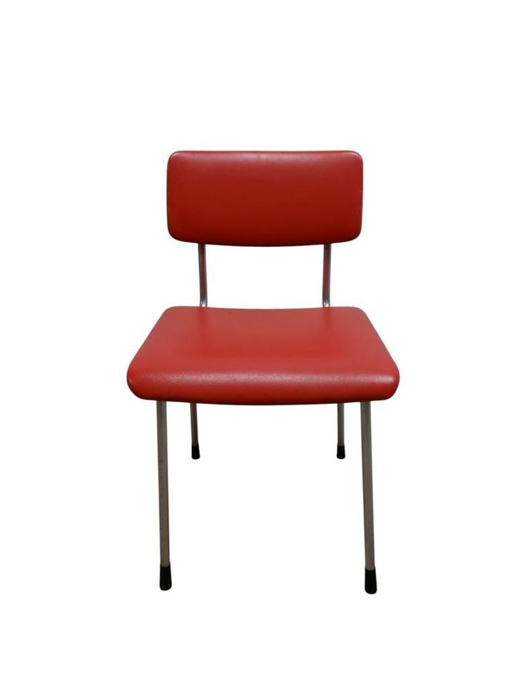 Gispen stoel 1231, jaren 60, Huis en Inrichting, Stoelen, Gebruikt, Eén, Metaal, Overige materialen, Rood, Ophalen