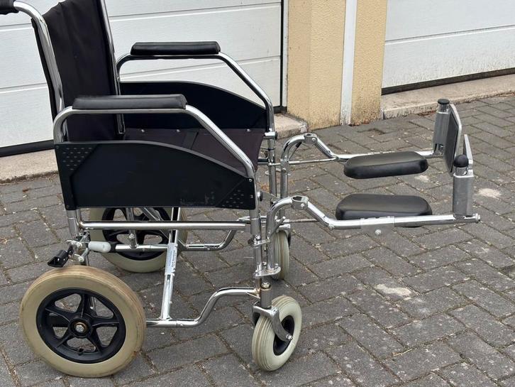 Rolstoel verstelbare beensteunen geschikt voor gestrekt been, Diversen, Rolstoelen, Gebruikt, Handbewogen rolstoel, Inklapbaar
