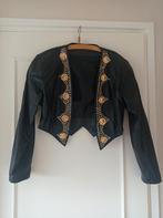 VERSACE vintage oversized echt leren jack met studs, Kleding | Dames, Maat 38/40 (M), Zwart, Ophalen of Verzenden, Zo goed als nieuw