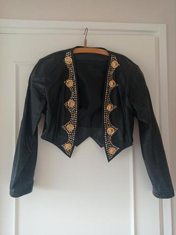 VERSACE vintage oversized echt leren jack met studs  beschikbaar voor biedingen
