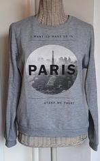 Sweater Even&Odd maat L grijs met opdruk Paris, Gedragen, Grijs, Maat 42/44 (L), Ophalen of Verzenden