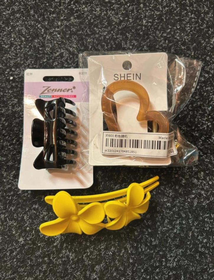 Set van 3 nieuwe haarklemmen – Zenner & Shein, Sieraden, Tassen en Uiterlijk, Uiterlijk | Haarverzorging, Nieuw, Haarspeld, Ophalen of Verzenden