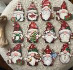 12 kerstboomhangers Tomte gnoom kerstkabouter houten hangers, Ophalen of Verzenden, Nieuw