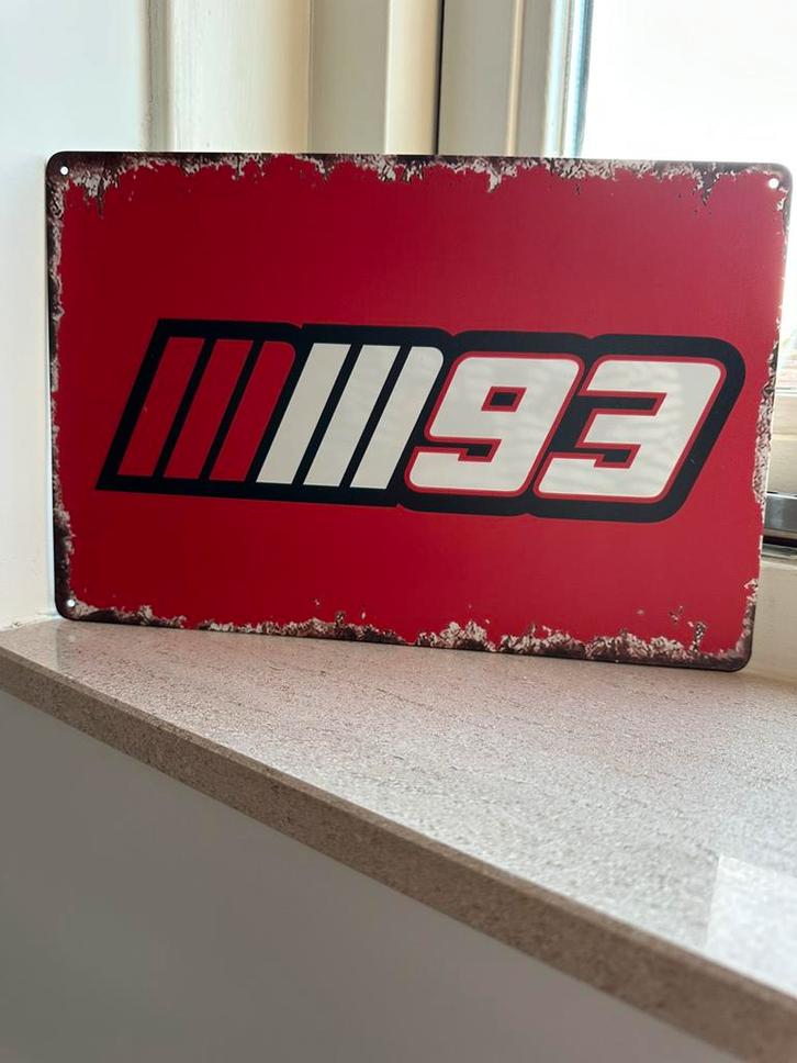 Prachtig vintage bord van Marc Marquez MotoGP 20x30, Verzamelen, Merken en Reclamevoorwerpen, Zo goed als nieuw, Reclamebord, Ophalen of Verzenden