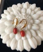 Koraal Oorbellen hangertjes elegante uitstraling vintage, Sieraden, Tassen en Uiterlijk, Oorbellen, Overige materialen, Hangers
