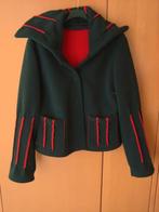 Artistiek zwart-rood warm fleecevest-jasje BORIS 42 Snazzeys, Kleding | Dames, Jasjes, Kostuums en Pakken, Verzenden, Zwart, Maat 42/44 (L)