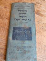 Instructie Kaart op linnen Perkins Diesel type P6(TA) jr'50, Antiek en Kunst, Antiek | Boeken en Bijbels, Ophalen of Verzenden