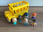 Cocomelon schoolbus met 6 poppetje, Ophalen of Verzenden, Zo goed als nieuw