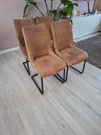 4 industriële eetkamerstoelen H&H als nieuw, Huis en Inrichting, Stoelen, Ophalen, Zo goed als nieuw, Bruin, Vier