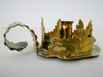 Antieke koperen blaker kandelaar bladeren floraal, Ophalen of Verzenden, Koper of Brons