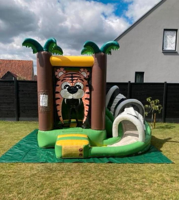 JB Inflatable - Mini Bounce Jungle incl. certificaat/blower, Hobby en Vrije tijd, Feestartikelen | Verhuur, Gebruikt, Overige