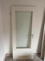 Mooie binnendeur met glas, Doe-het-zelf en Verbouw, Deuren en Horren, Ophalen, Gebruikt, 80 tot 100 cm, Binnendeur