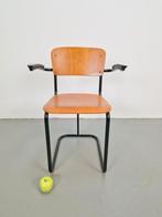 Vintage buisframe plywood stoel ´60, N, Zwart, Vintage, Ophalen of Verzenden