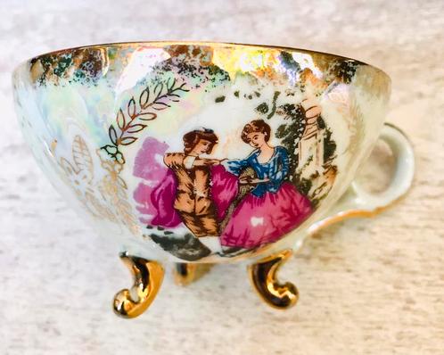 Versailles Porselein Theekopje + Schotel Vintage Parelmoer, Huis en Inrichting, Keuken | Servies, Zo goed als nieuw, Kop(pen) en/of Schotel(s)