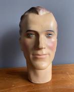 30 40 jaren nr1 mooi heren mannequin hoofd gemaakt van gips, Gebruikt, Ophalen of Verzenden, Vintage