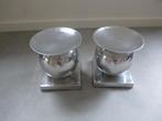 2x BOB aluminium bol tafel kandelaar,  zgan, Overige materialen, Ophalen of Verzenden, Zo goed als nieuw, Kandelaar