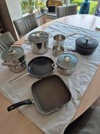 Pannenset gas o.a. 4 van Vivo Villeroy en Boch, Huis en Inrichting, Keuken | Potten en Pannen, Ophalen of Verzenden, Gebruikt