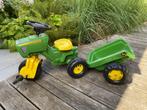 John Deere ride on tractor, Ophalen, Zo goed als nieuw, Overige merken, Met kar of aanhanger