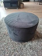 Zwarte Velvet Poef, Ophalen of Verzenden, Zo goed als nieuw, 50 tot 75 cm, 50 tot 75 cm