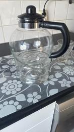 Mooie glazen theepot met warmhouder, Ophalen of Verzenden, Gebruikt