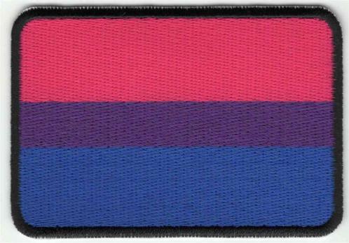 Bisexueel vlag stoffen opstrijk patch embleem, Verzamelen, Kleding en Patronen, Nieuw, Shirt, Verzenden