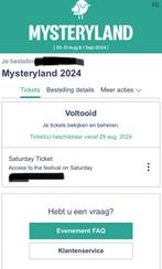 Mysteryland 2024 ticket zaterdag (1x), Tickets en Kaartjes, Eén persoon