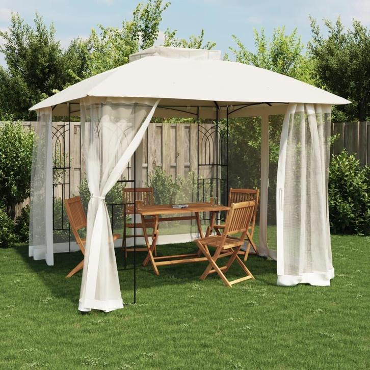 Partytent Prieel zijwanden van gaas en dubbel dak 2,94x2,94, Tuin en Terras, Partytenten, Nieuw, Partytent, 2 meter of meer, Minder dan 5 meter
