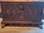 Houten dekenkist antiek. Met metaal en draag ringen, Huis en Inrichting, Woonaccessoires | Kisten, Ophalen, 50 tot 75 cm, Minder dan 50 cm