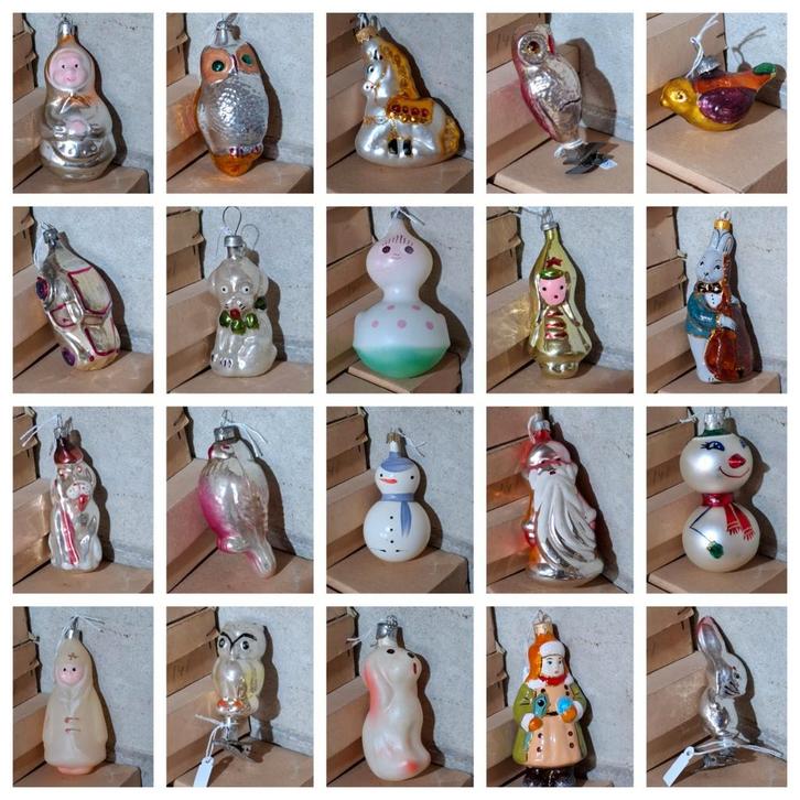 Oude antiek vintage kerstballen russische, Diversen, Kerst, Gebruikt, Ophalen of Verzenden