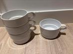 4 x witte mepal soepkom campingservies, Ophalen of Verzenden, Zo goed als nieuw