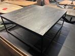 Bijzettafel 60x60 massief eiken stalen frame, Ophalen, Minder dan 45 cm, Minder dan 55 cm, Vierkant