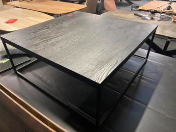 Bijzettafel 60x60 massief eiken stalen frame beschikbaar voor biedingen