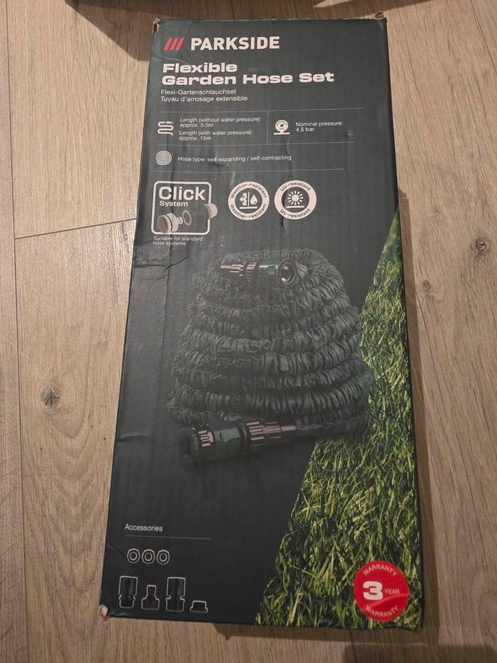 Parkside Flexibele Tuinslang Set - Nieuw in doos!, Tuin en Terras, Tuinslangen, Nieuw, Tuinslang, Ophalen