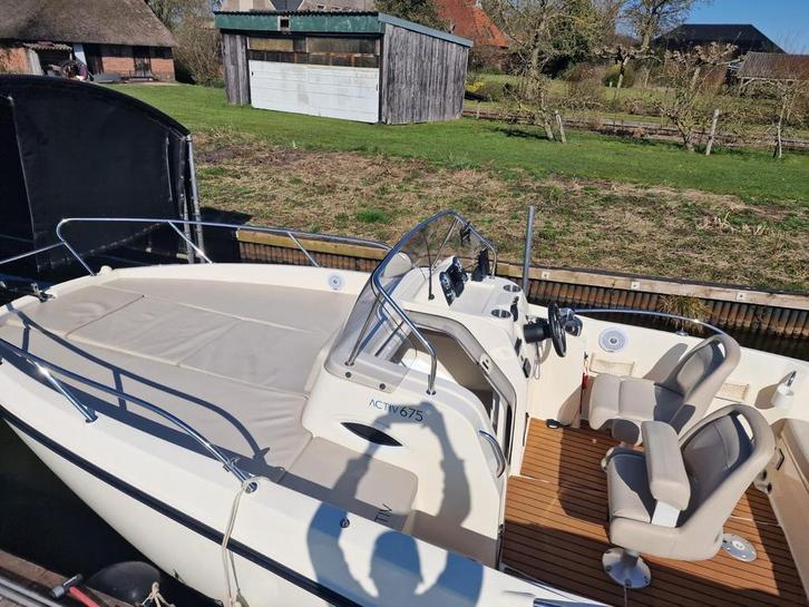 QuickSilver active 200 pk mercury, Watersport en Boten, Speedboten, Zo goed als nieuw, 3 tot 6 meter, Benzine, 120 tot 200 pk